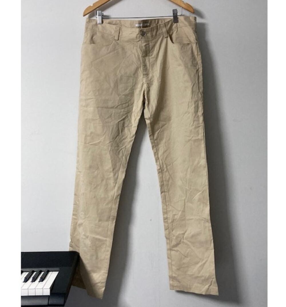 Calvin Klein Slim Fit Beige Cotton Stretch Pants | Size 34x32